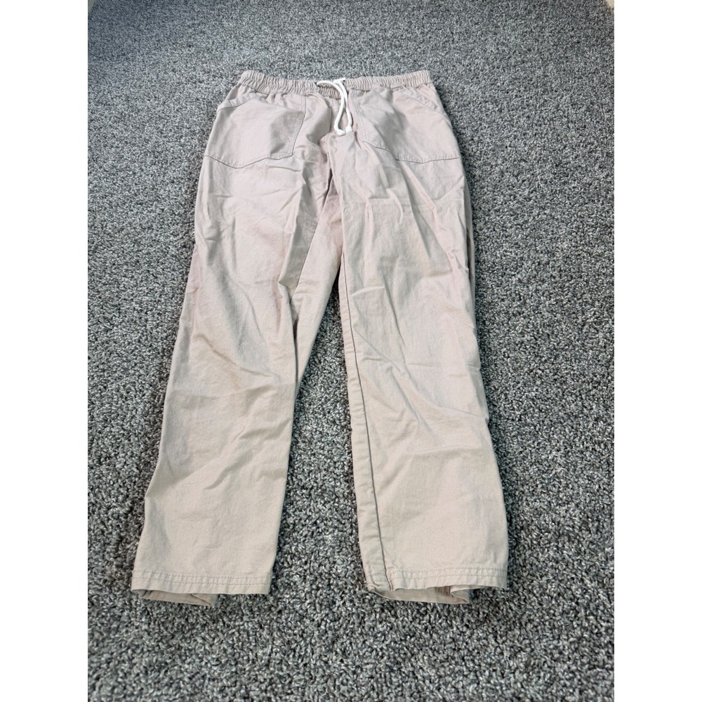 Pact Organic Cotton Drawstring Waist Pants Men's Size Medium Beige